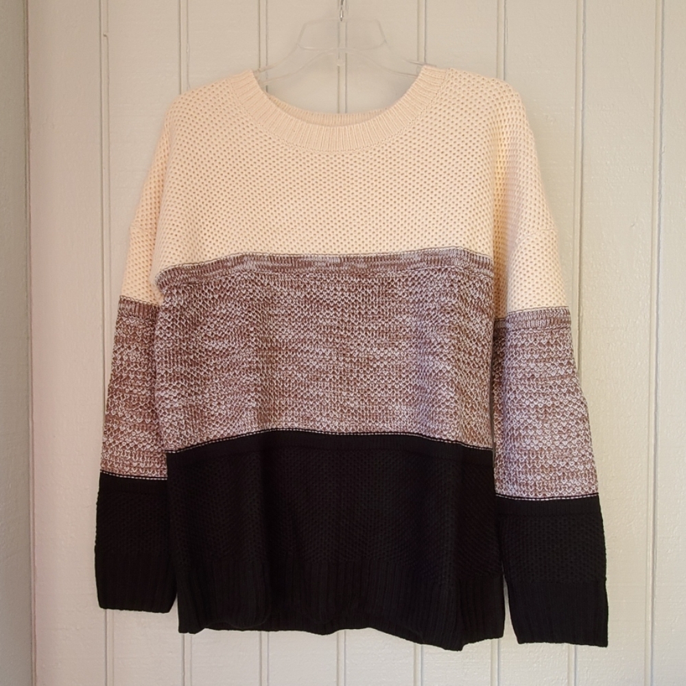 Color Block Pullover Sweater